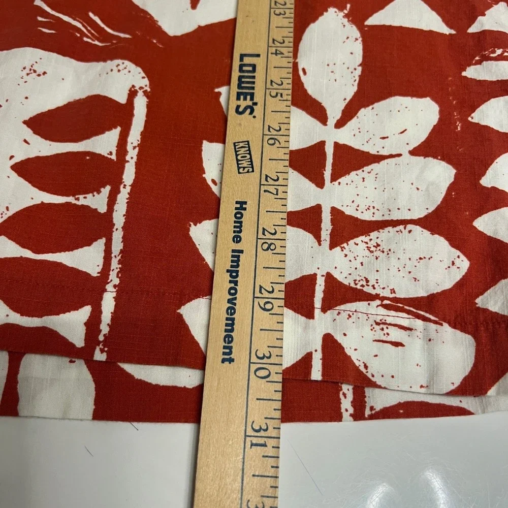 Quiksilver Hawaiian Shirt‎ Men's XL Red White Aloha Comfort Fit Button Up
